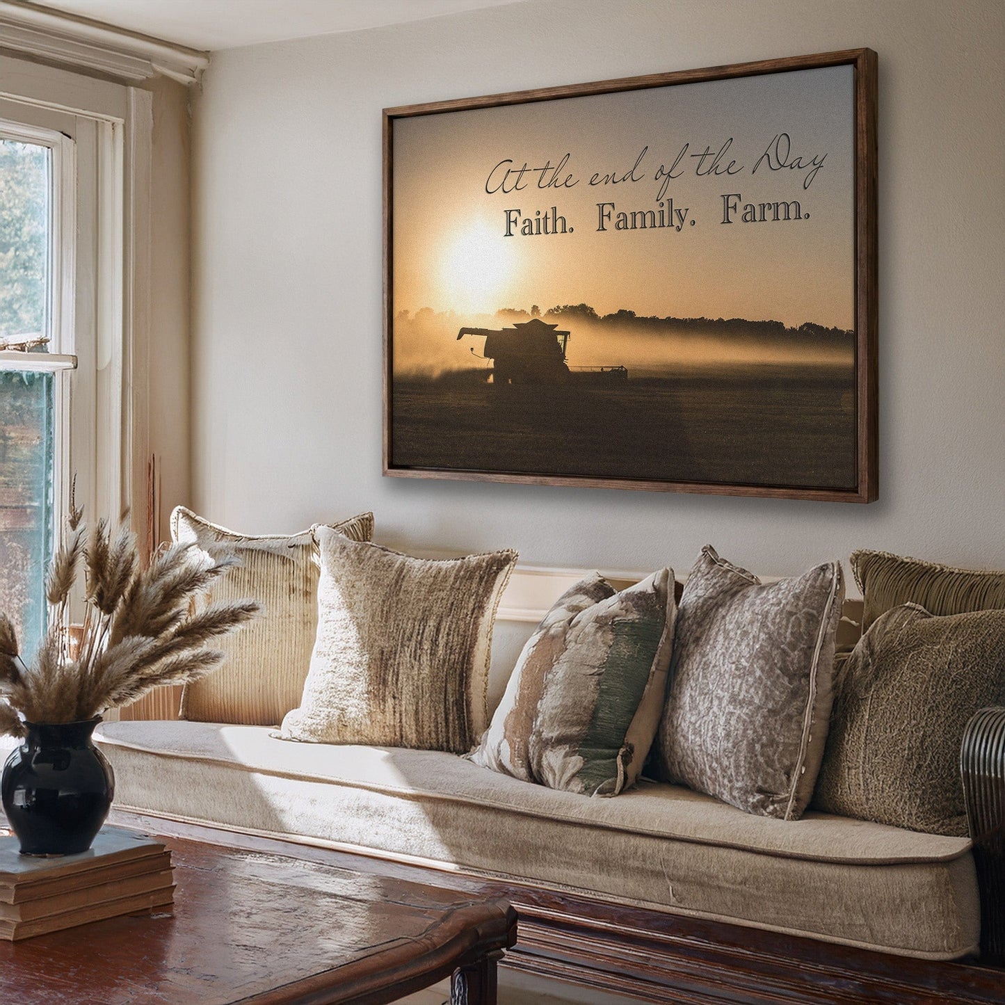 Faith Family Farm Wall Art - Quotes About Life Canvas Print Wall Art Teri James Photography