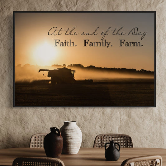 Faith Family Farm Wall Art - Quotes About Life Canvas Print Wall Art Teri James Photography