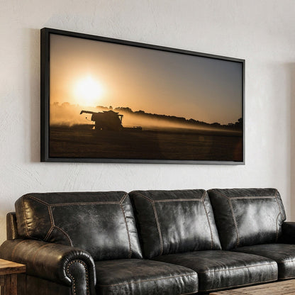 Farm Wall Art Canvas - Oklahoma Farming Panorama Wall Art Teri James Photography