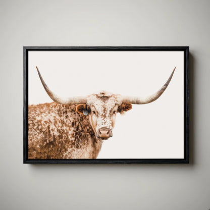 Farmhouse Longhorn Wall Decor – Large Western Art