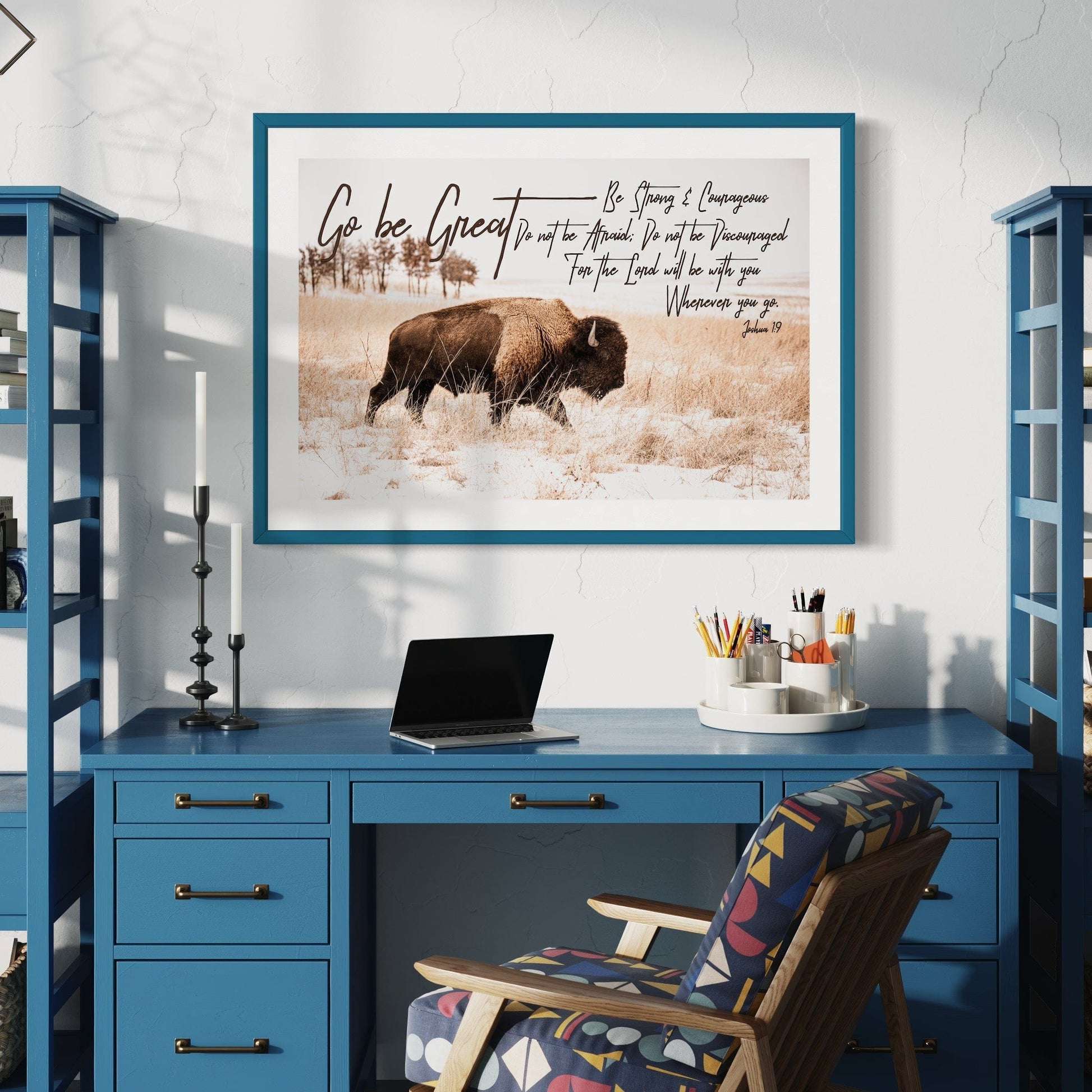 Gift for a Newborn Nursery - Bison Wall Decor Wall Art Teri James Photography