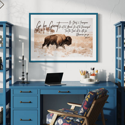 Gift for a Newborn Nursery - Bison Wall Decor Wall Art Teri James Photography