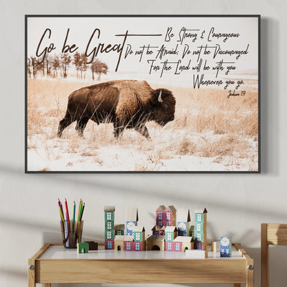 Gift for a Newborn Nursery - Bison Wall Decor Wall Art Teri James Photography