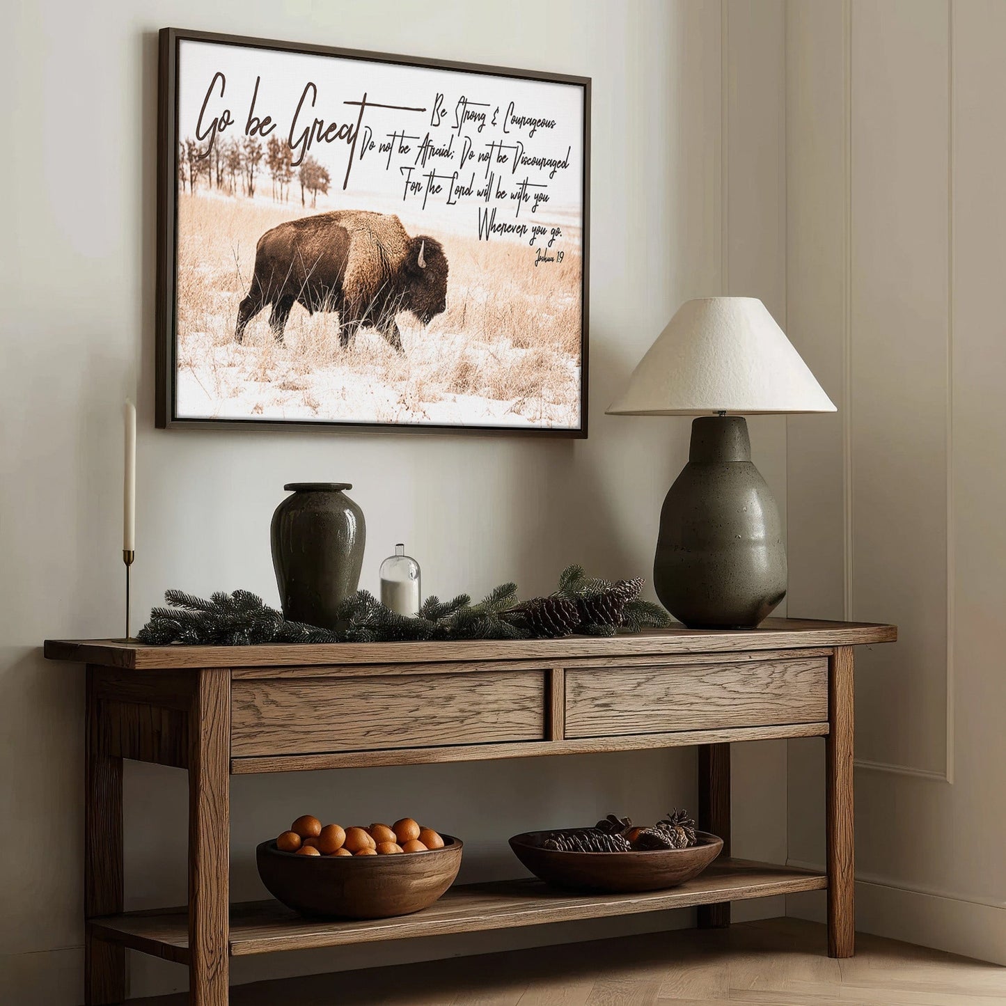 Gift for a Newborn Nursery - Bison Wall Decor Wall Art Teri James Photography