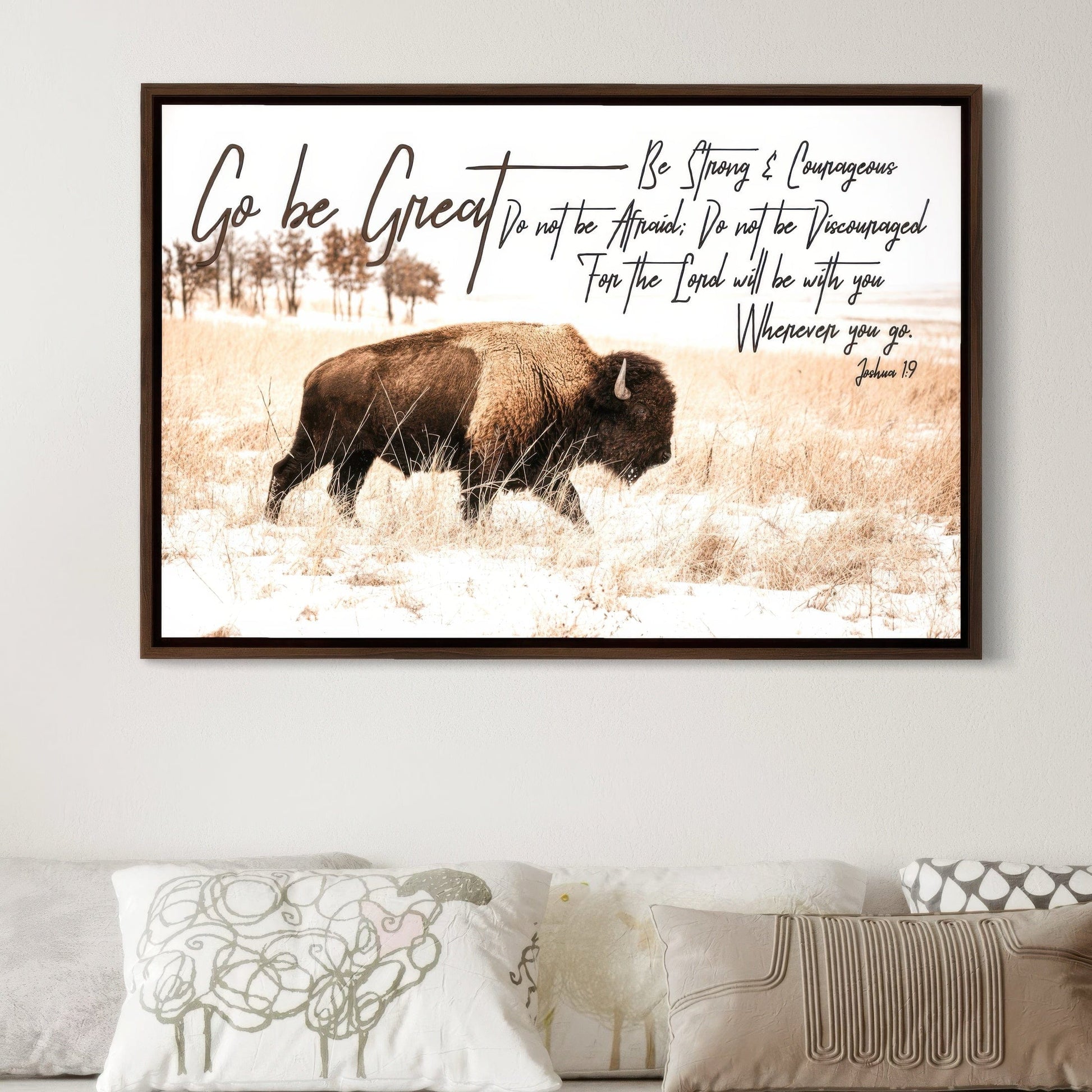 Gift for a Newborn Nursery - Bison Wall Decor Wall Art Teri James Photography
