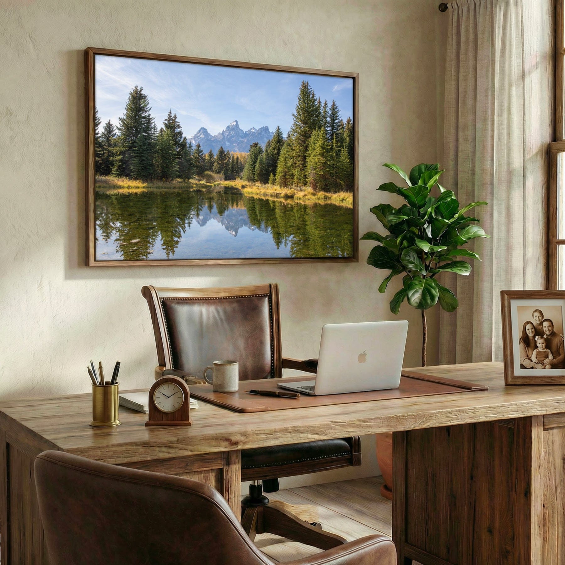 Grand Teton Wall Art – Wyoming Landscape Print With Snake River Reflection Wall Art Teri James Photography