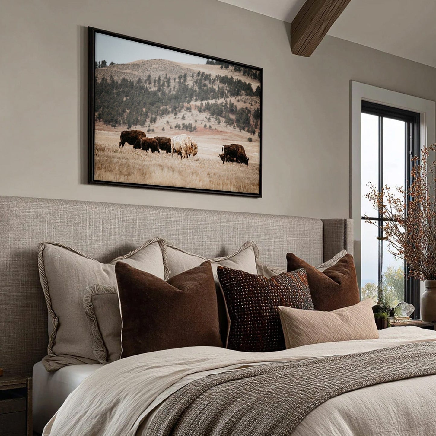 Great White Buffalo Canvas Print - Spirit Bison Wall Art Teri James Photography