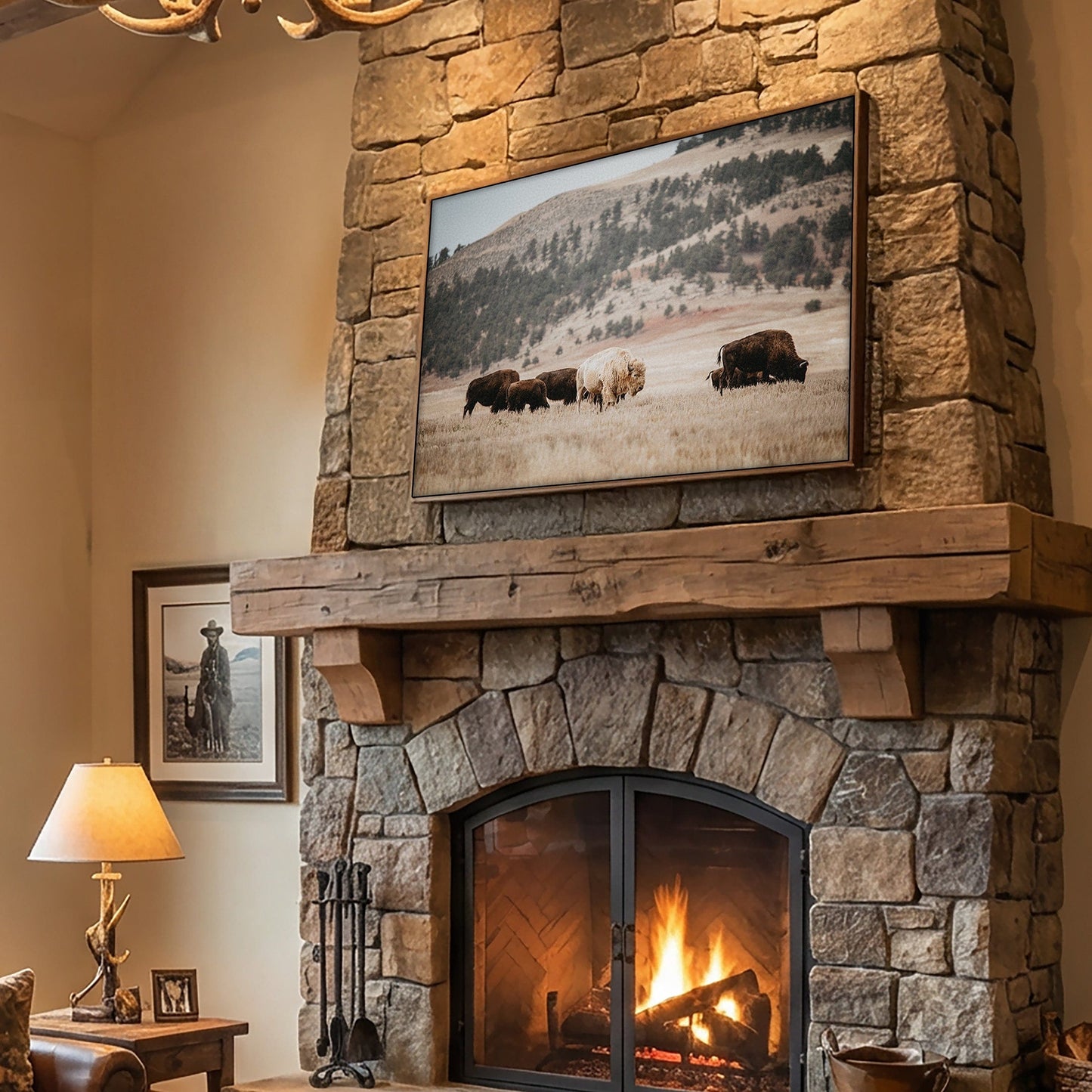 Great White Buffalo Canvas Print - Spirit Bison Wall Art Teri James Photography