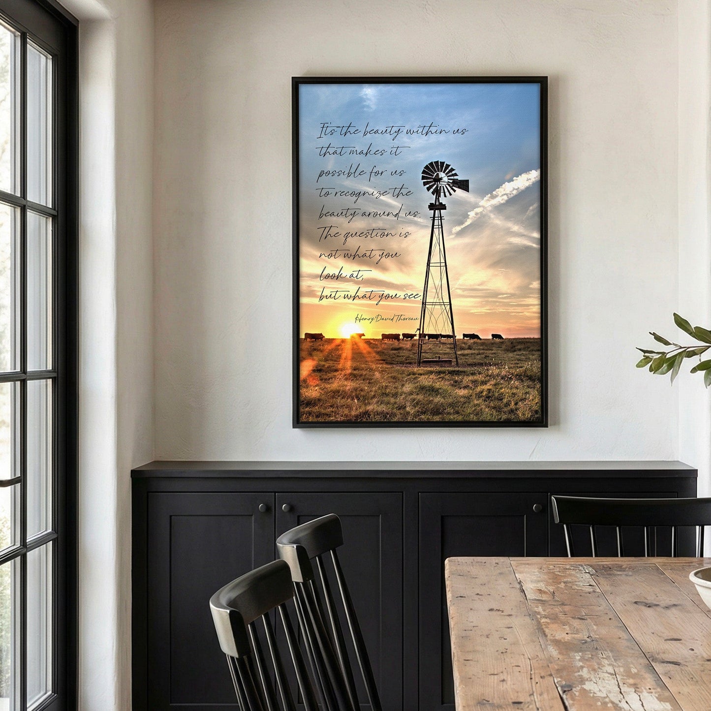 Henry David Thoreau Quote - Old Windmill Art Wall Art Teri James Photography