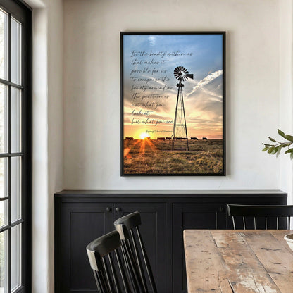 Henry David Thoreau Quote - Old Windmill Art Wall Art Teri James Photography