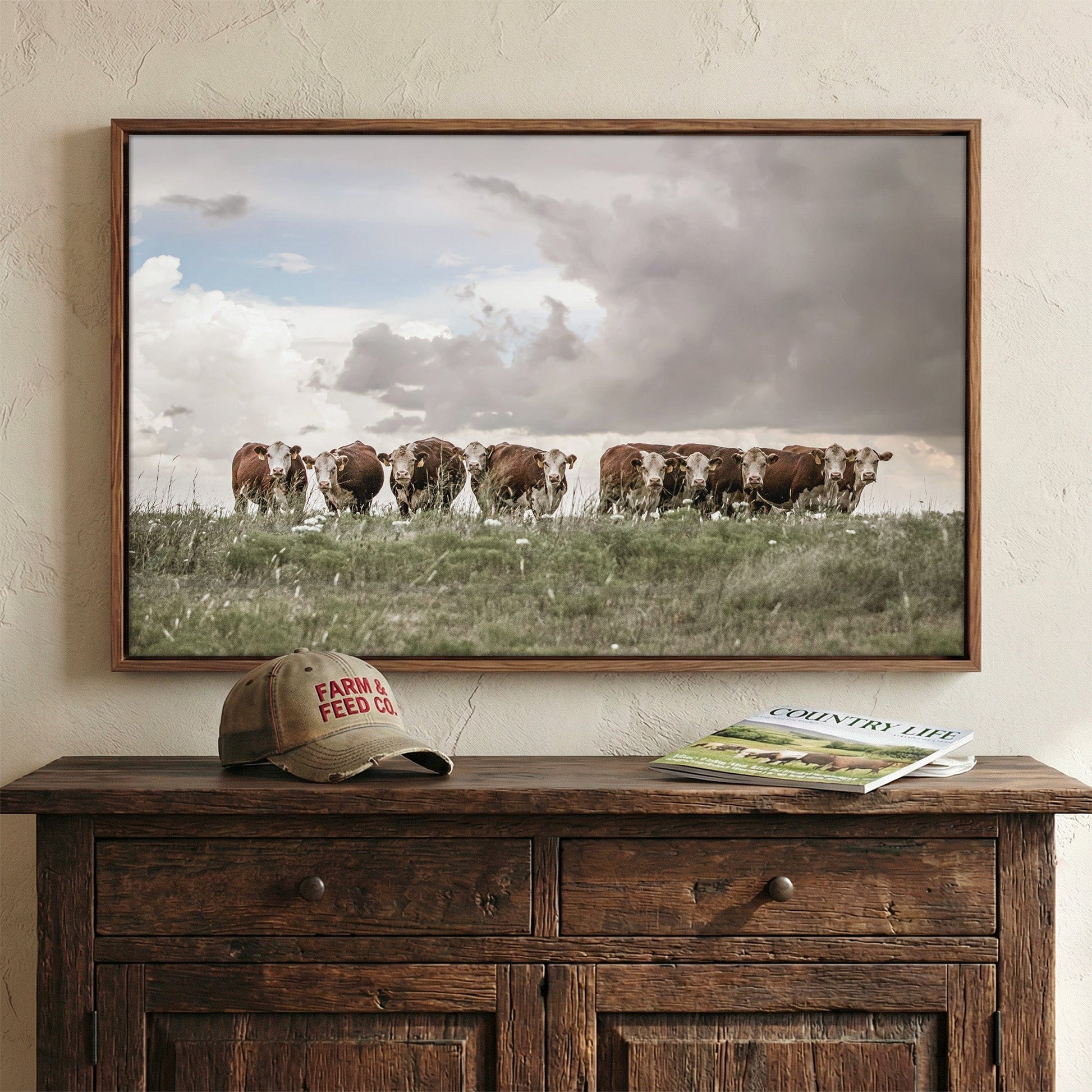 Hereford Cows Canvas Print Wall Art Teri James Photography