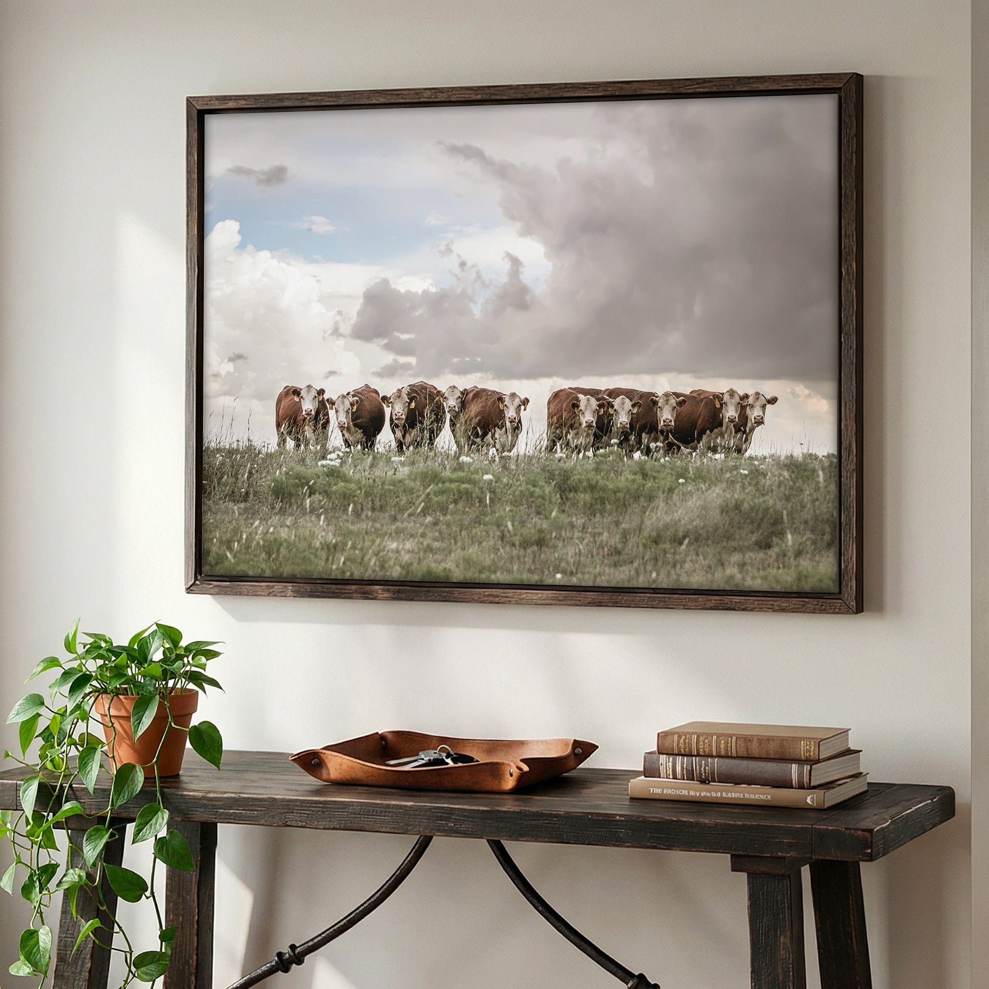 Hereford Cows Canvas Print Wall Art Teri James Photography
