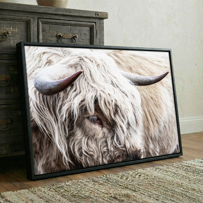 Highland Bull Canvas Print - Modern Cow Art Wall Art Teri James Photography