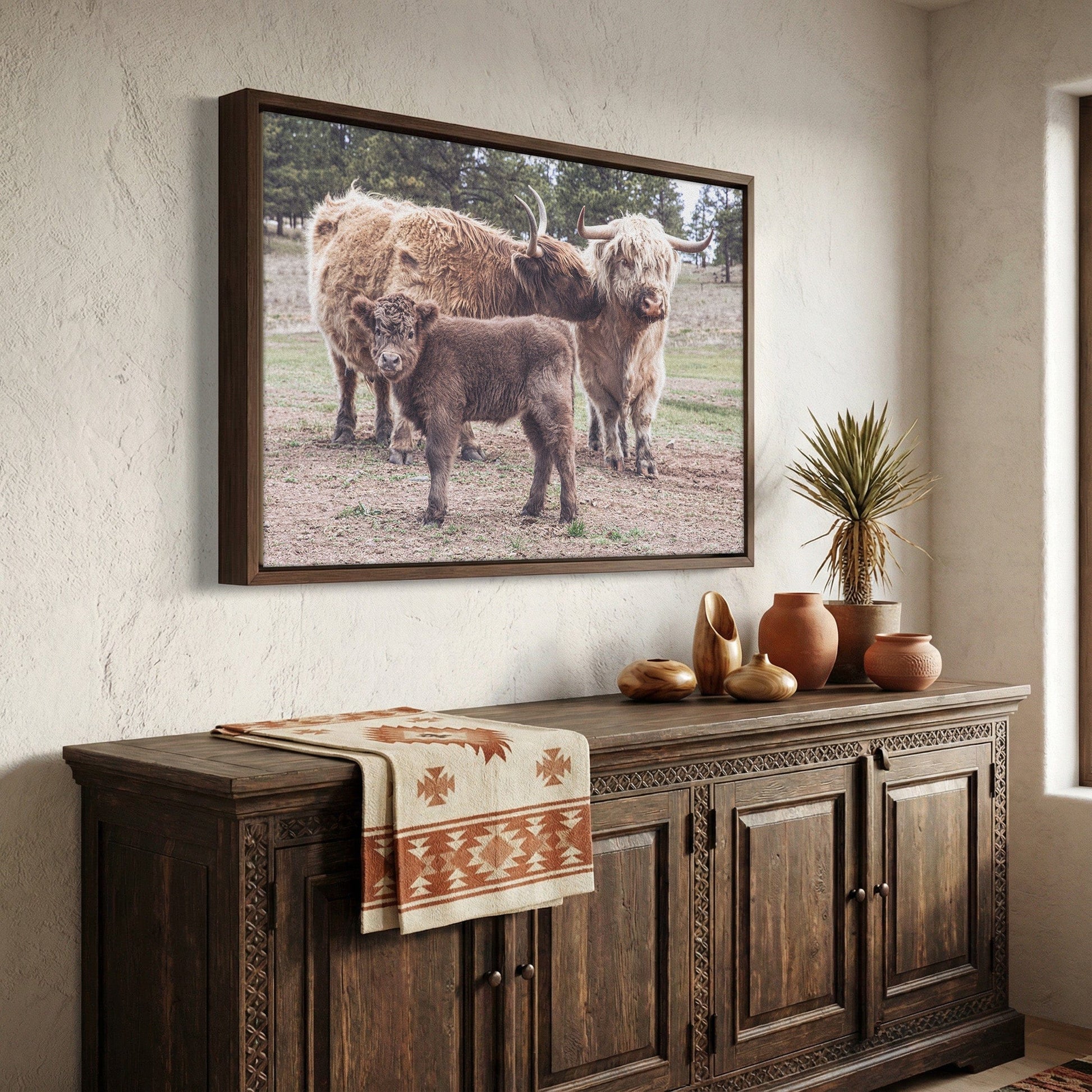 Highland Cow Nursery Wall Canvas Wall Art Teri James Photography