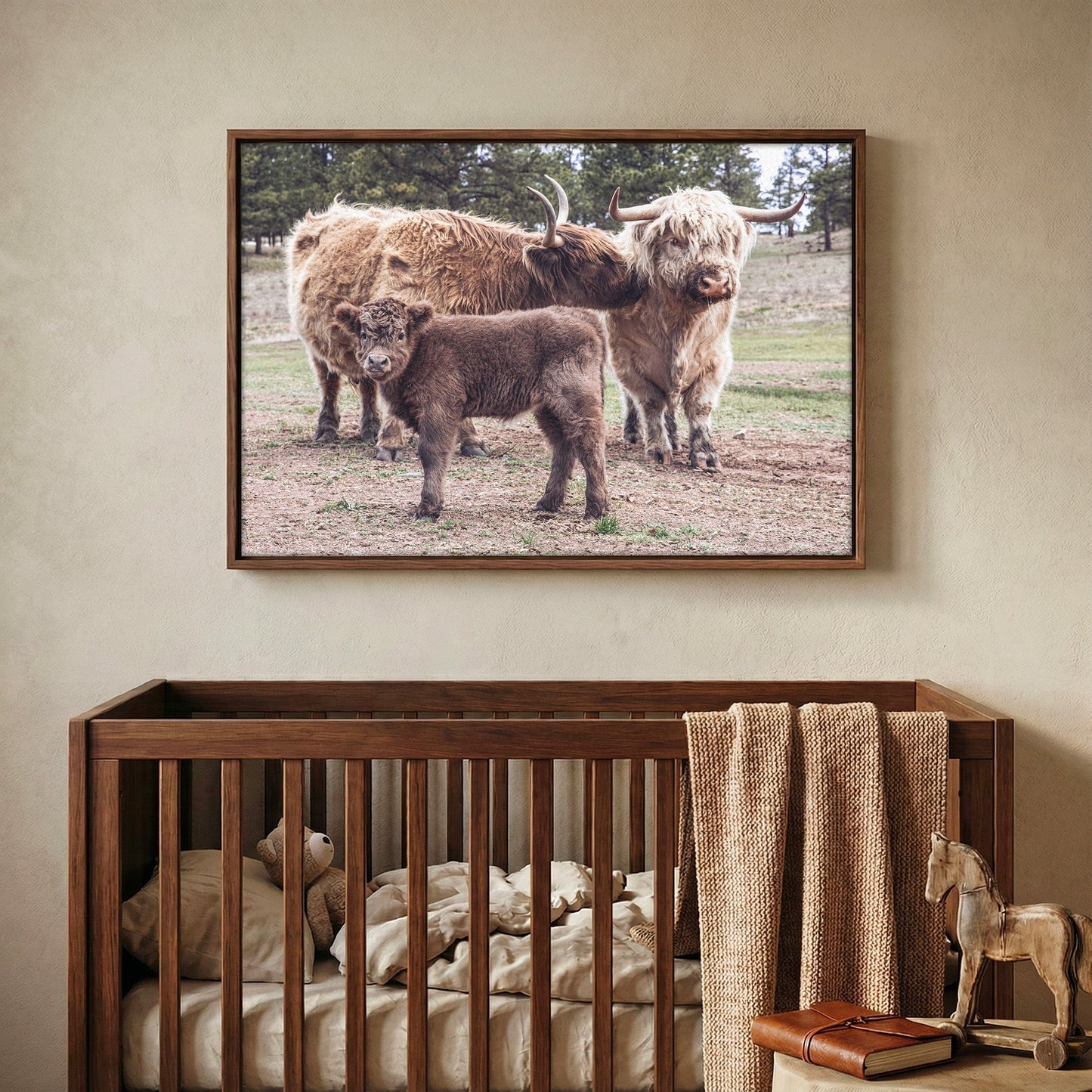 Highland Cow Nursery Wall Canvas Wall Art Teri James Photography
