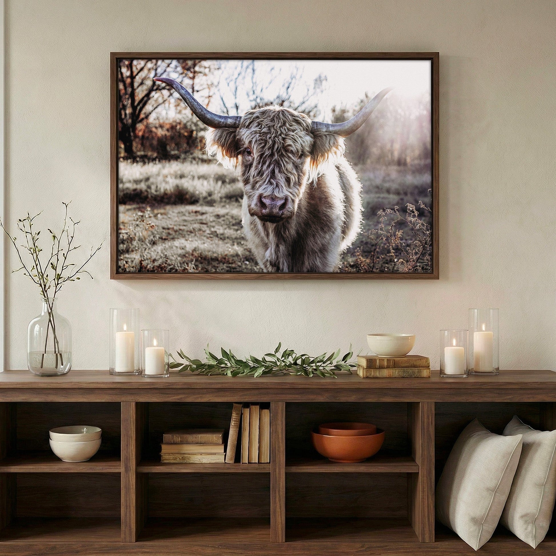 Highland Cow on Canvas Print Wall Art Teri James Photography