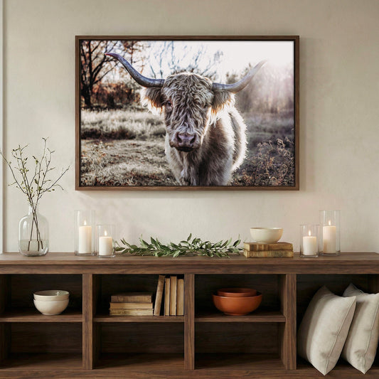 Highland Cow on Canvas Print Wall Art Teri James Photography