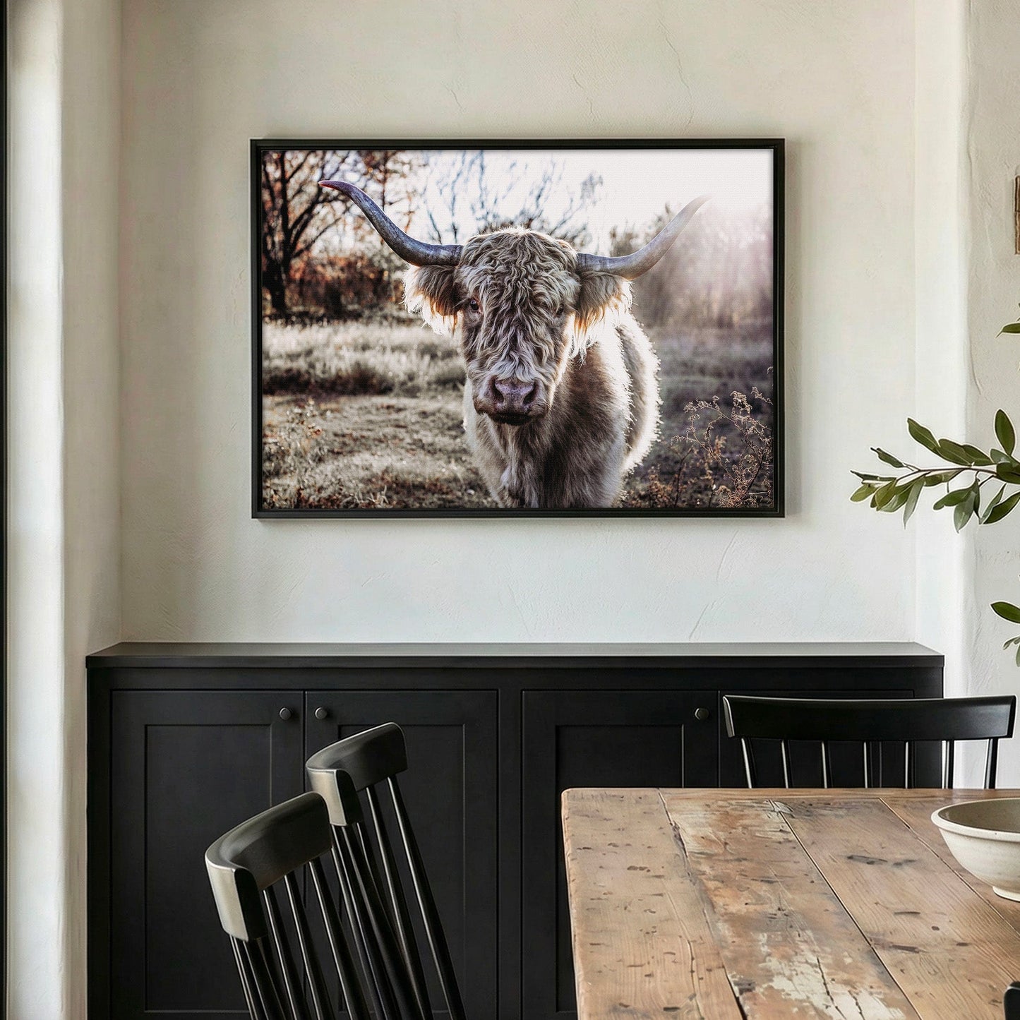 Highland Cow on Canvas Print Wall Art Teri James Photography