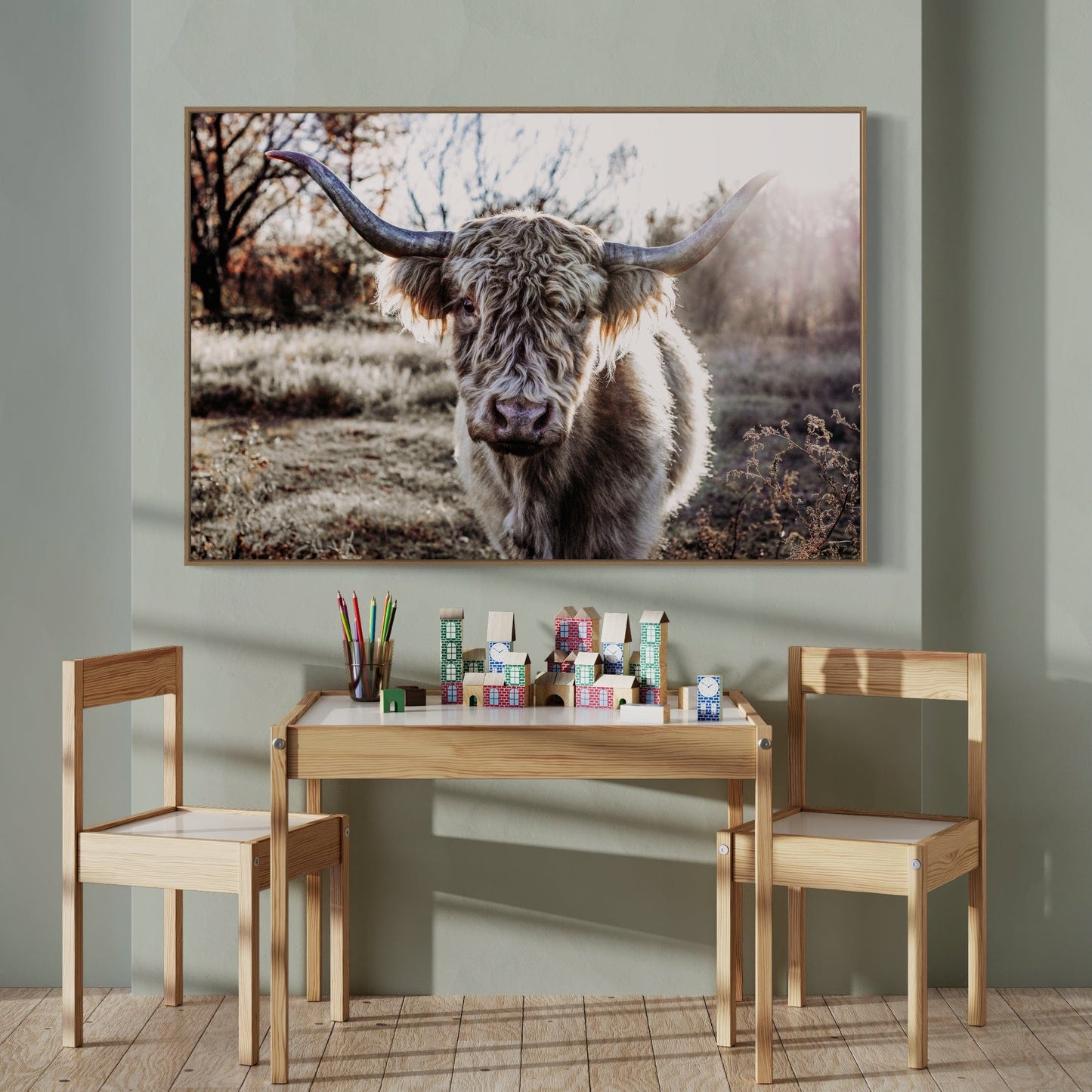 Highland Cow on Canvas Print Wall Art Teri James Photography