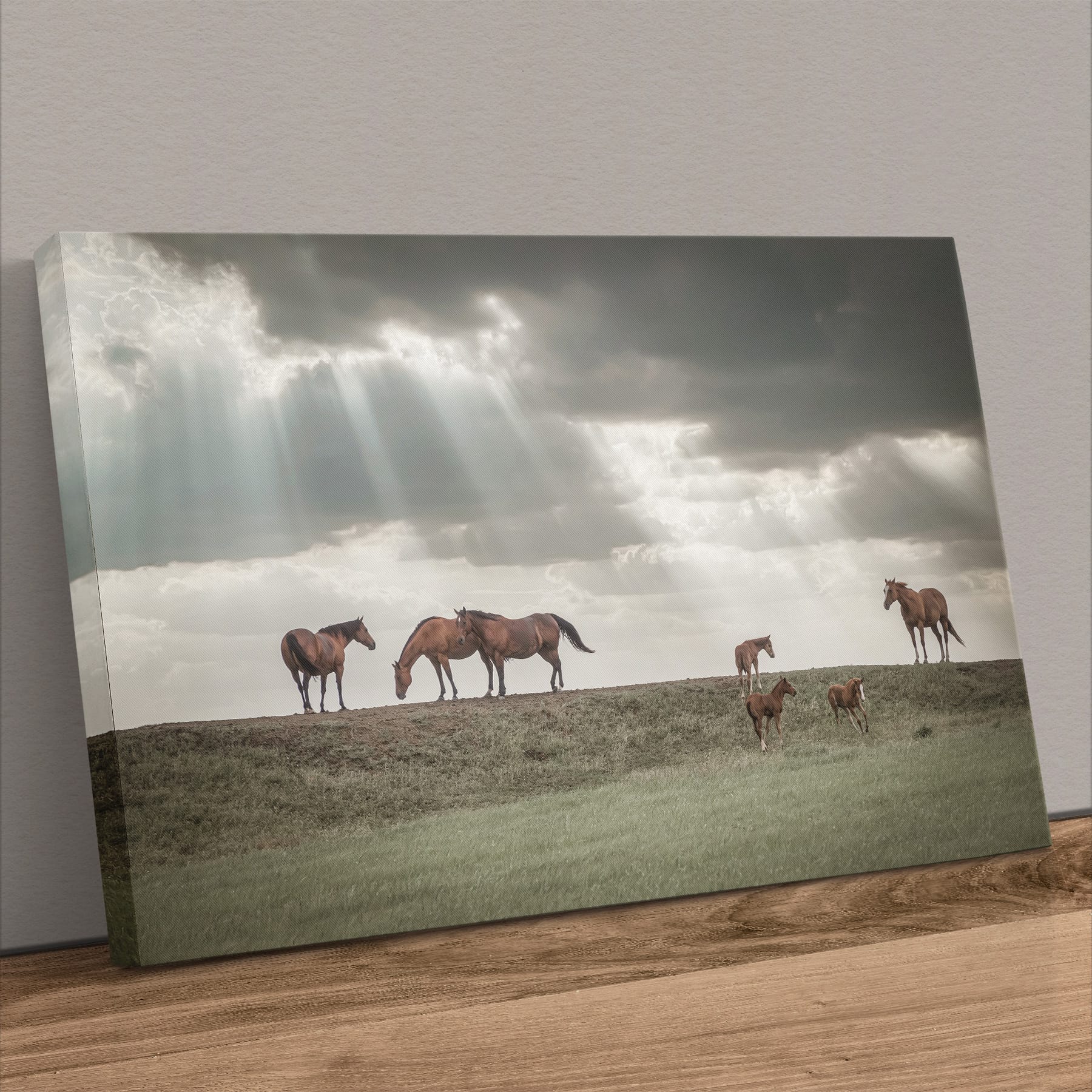Horse Canvas Print - Western Wall Art Canvas-Unframed / 12 x 18 Inches