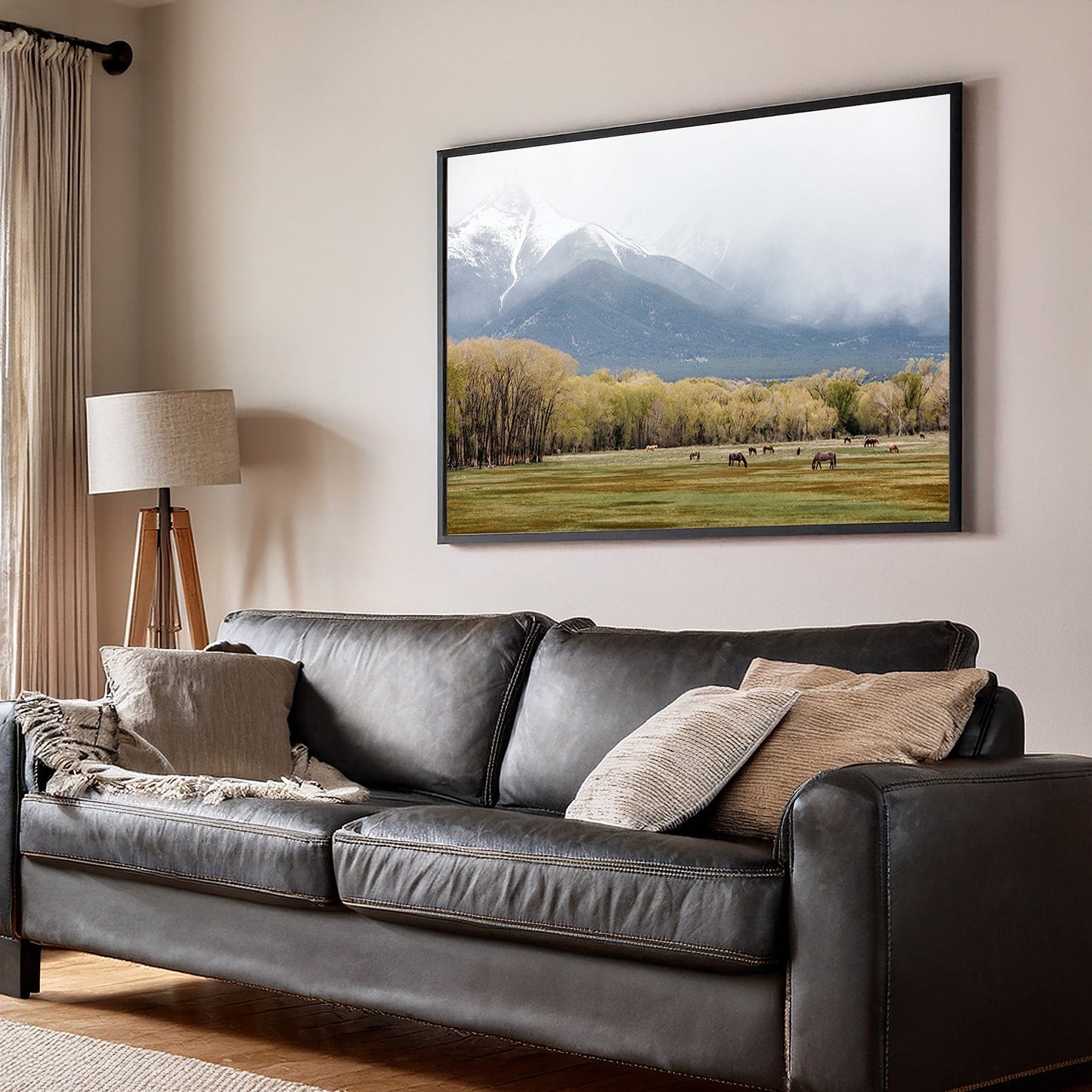 Horse Photography - Canvas Print of Horses in the Rocky Mountains Wall Art Teri James Photography