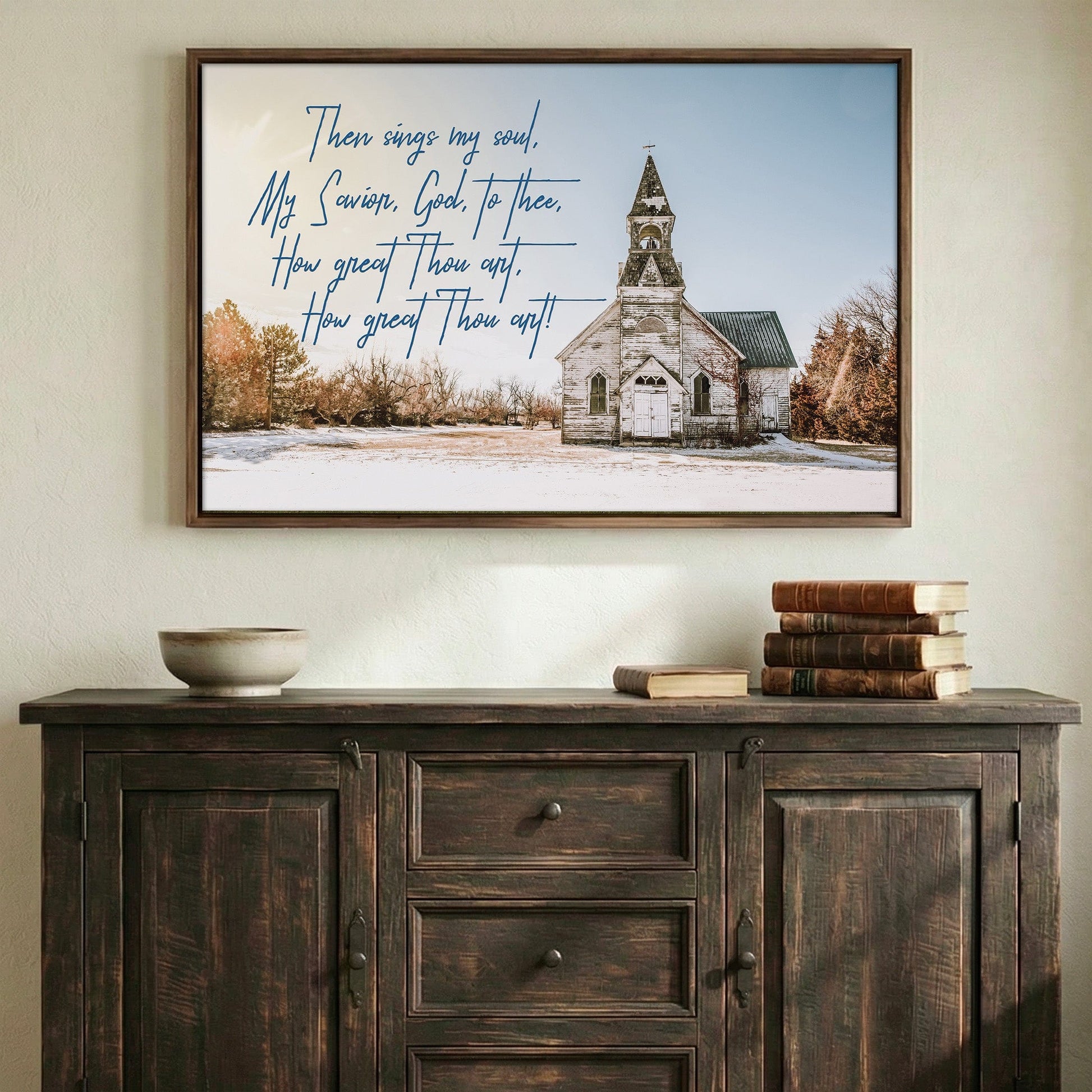 How Great Thou Art Lyrics & Old Church Wall Art Teri James Photography