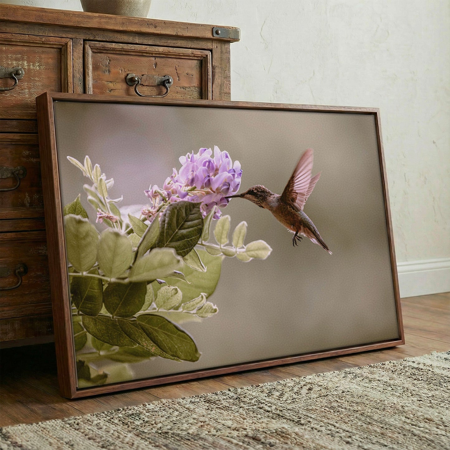 Hummingbird and Wisteria Photo Print Wall Art Teri James Photography