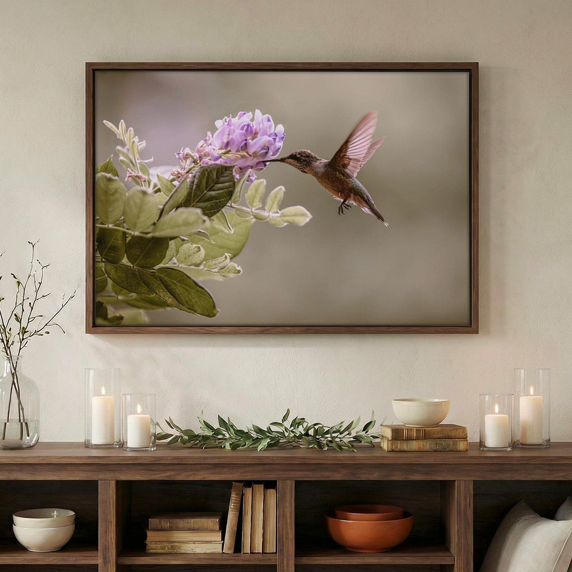 Hummingbird and Wisteria Photo Print Wall Art Teri James Photography