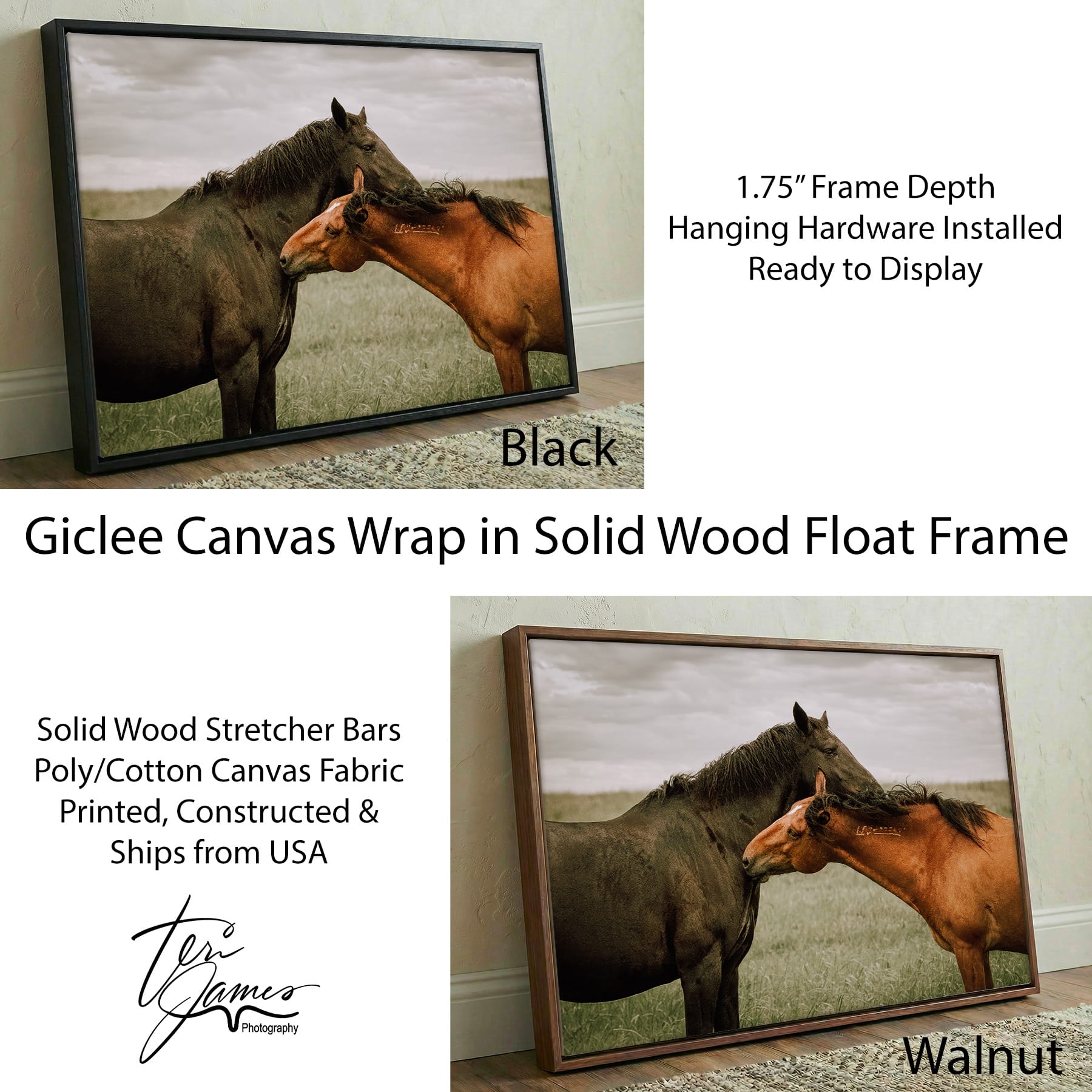 Large Horse Canvas Wall Art - Western Decor