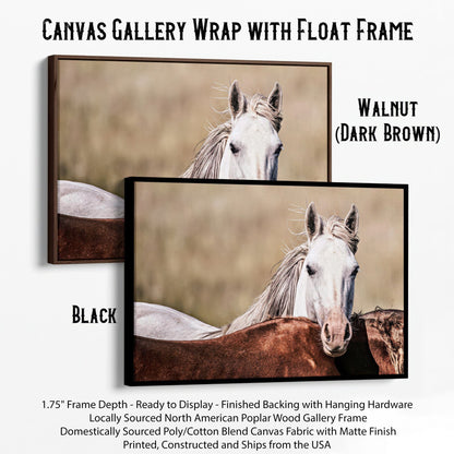 Large Wild Horse Artwork Canvas-Black Frame / 12 x 18 Inches Wall Art Teri James Photography