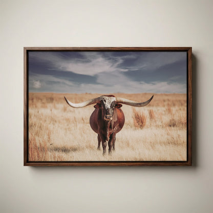 Longhorn Bull Canvas – Western Wall Art