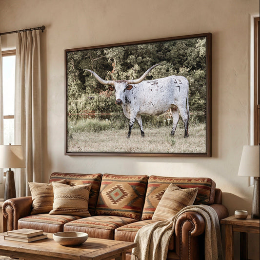 Longhorn Picture on Canvas Wall Art Teri James Photography
