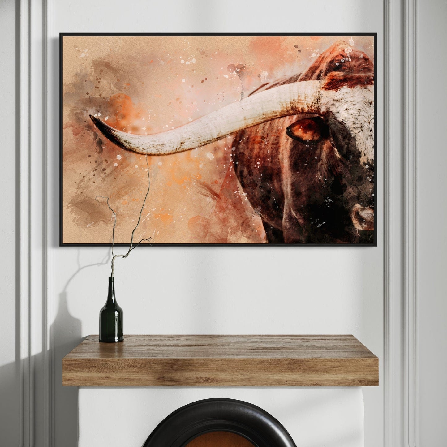 Modern Cowboy Art Longhorn Canvas Print Wall Art Teri James Photography