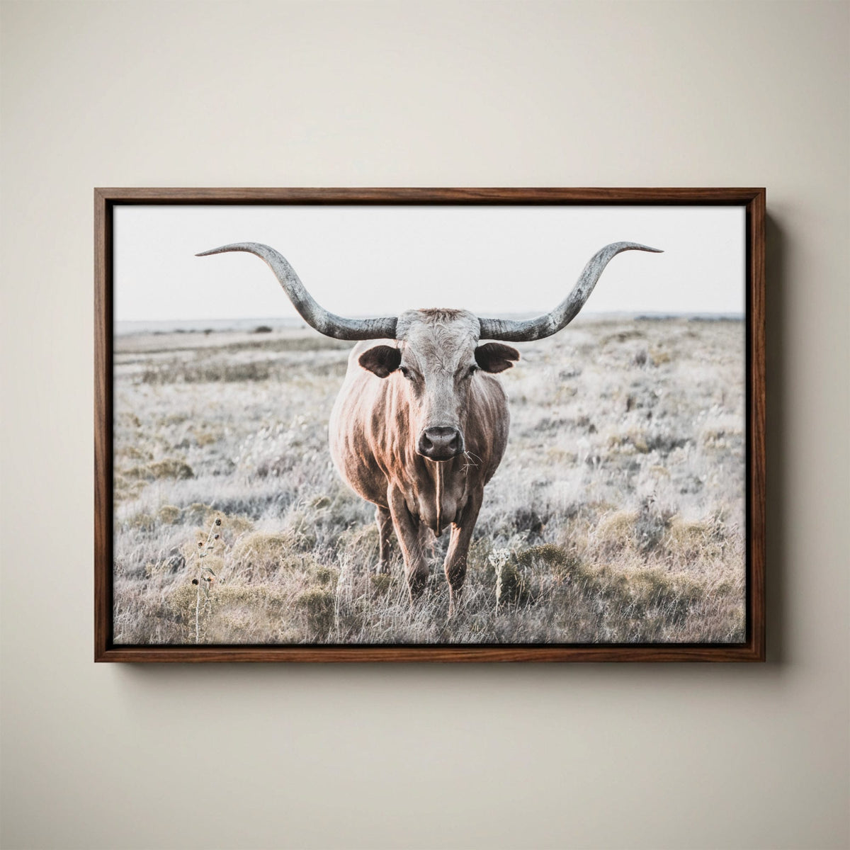Modern Farmhouse Longhorn Art