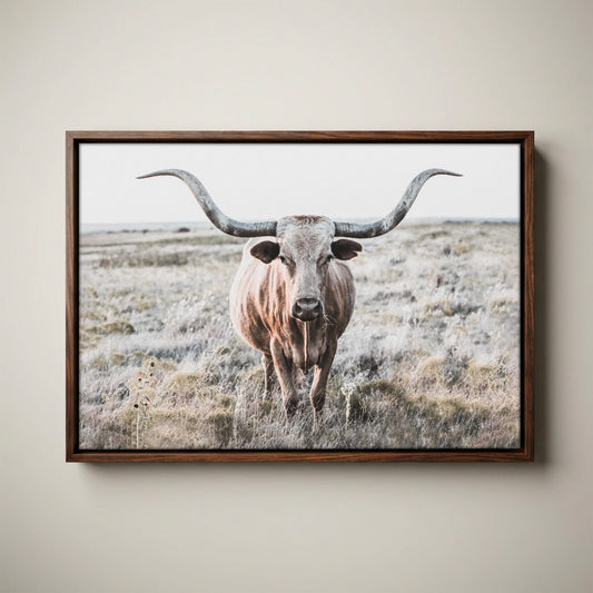 Modern Farmhouse Longhorn Art