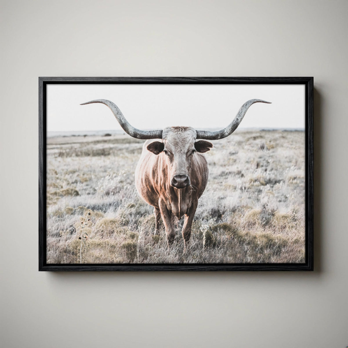 Modern Farmhouse Longhorn Art