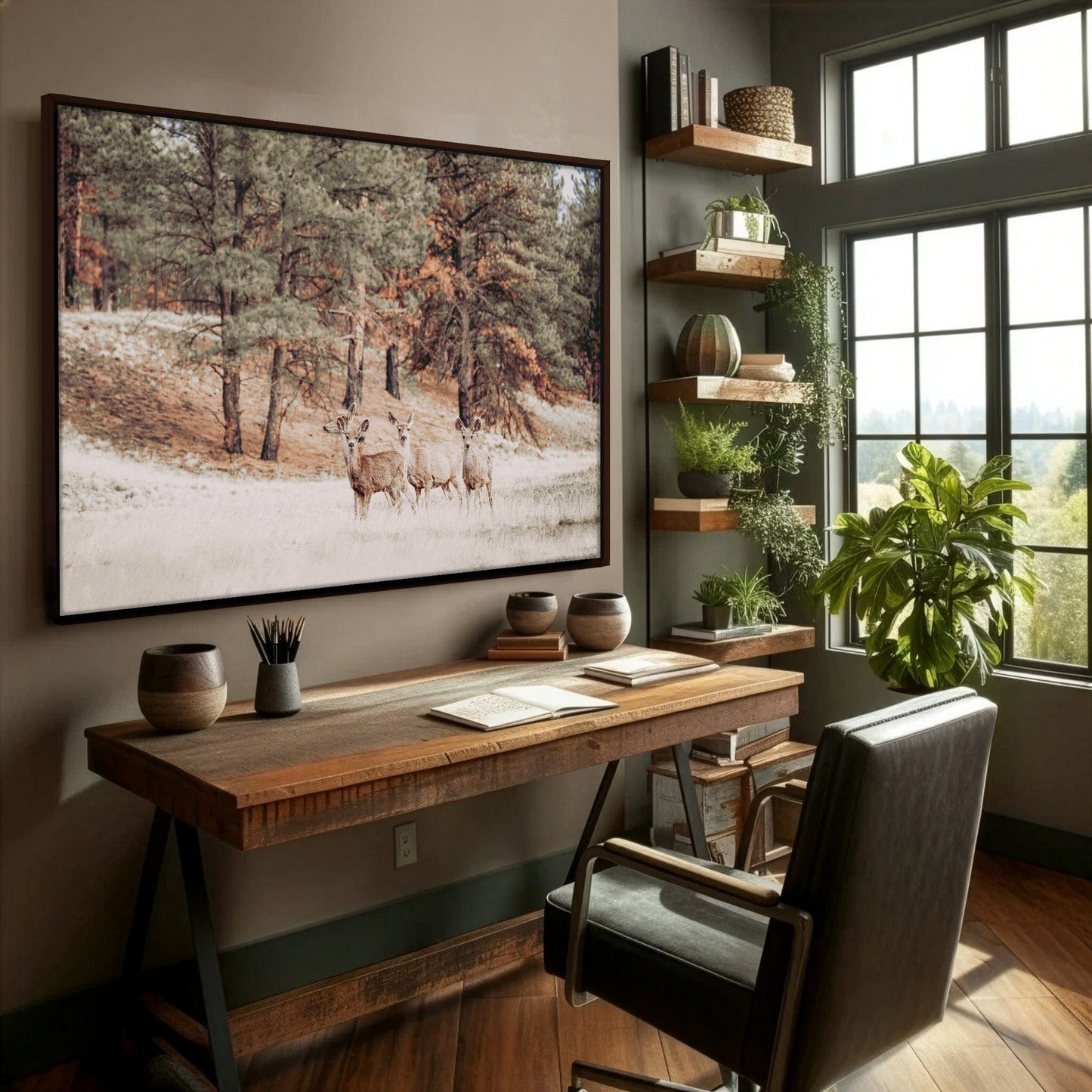 Mule Deer Wildlife Canvas Print Wall Art Teri James Photography