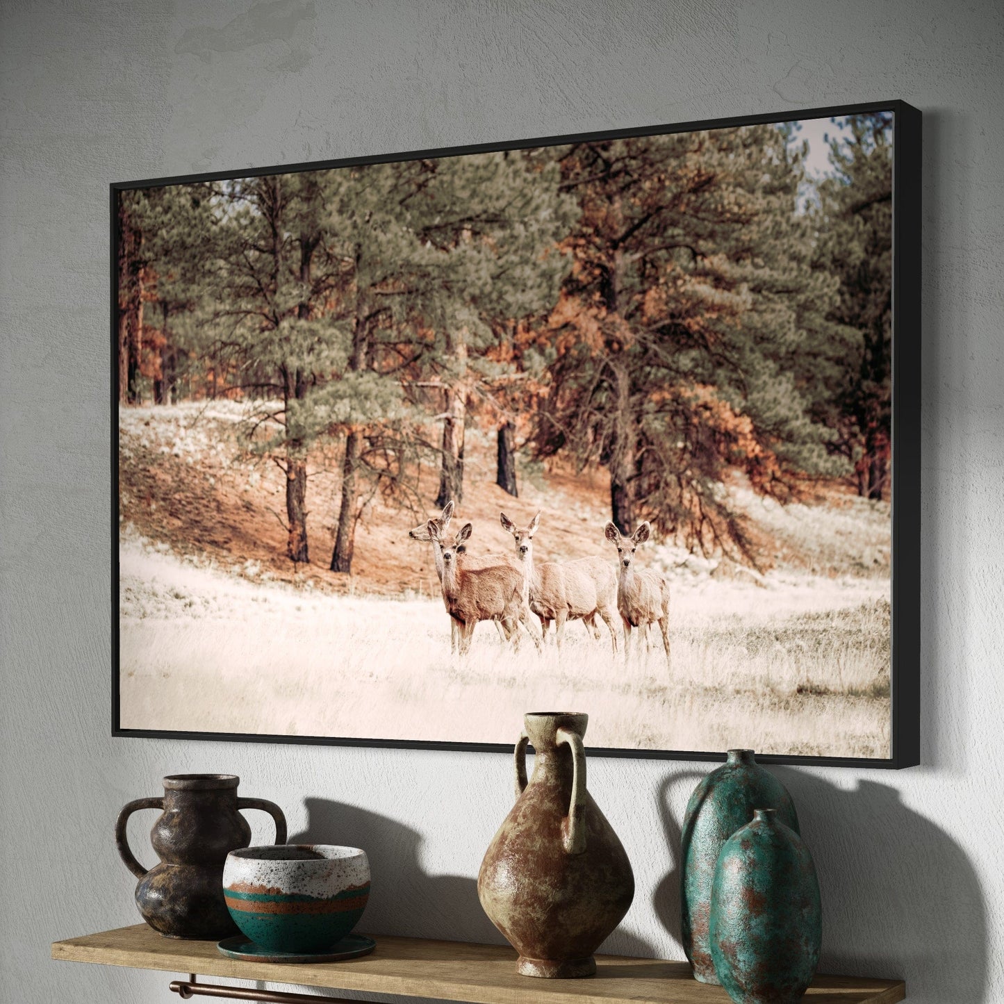 Mule Deer Wildlife Canvas Print Wall Art Teri James Photography