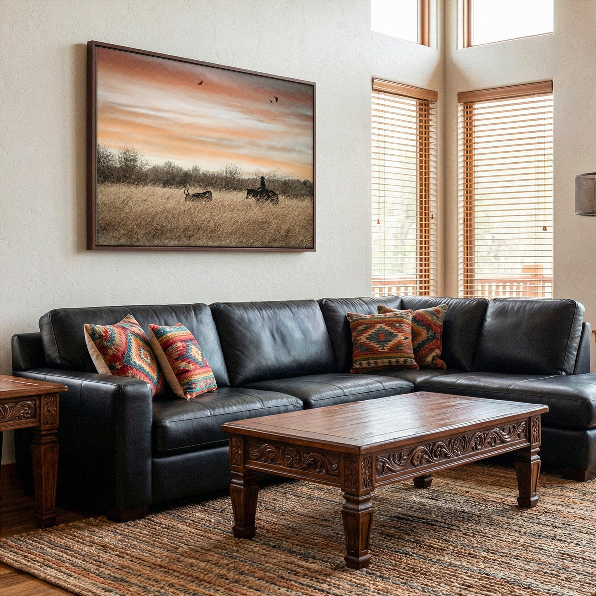 Oklahoma State University Wall Art - Cowboy, Horse and Longhorn Wall Art Teri James Photography