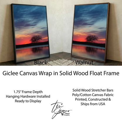 Oklahoma Sunset Print - Vertical Wall Art | Colorful Bedroom Decor & Scenic Landscape Canvas-Black Frame / 12 x 18 Inches Wall Art Teri James Photography