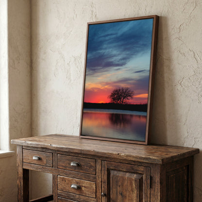 Oklahoma Sunset Vertical Print Wall Art Teri James Photography