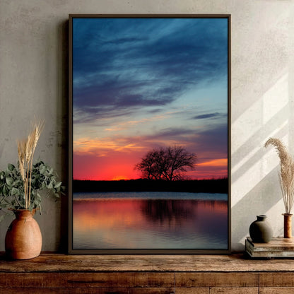 Oklahoma Sunset Vertical Print Wall Art Teri James Photography
