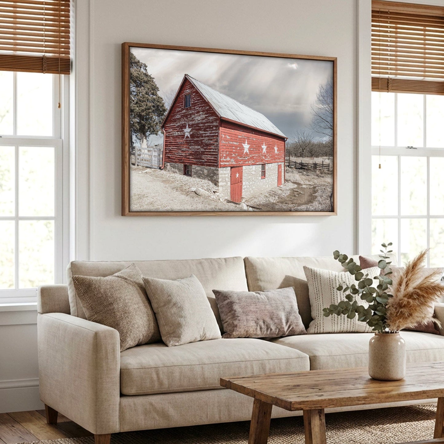Old Barn Canvas Print - Americana Wall Art Rustic Farmhouse Style Decor Wall Art Teri James Photography