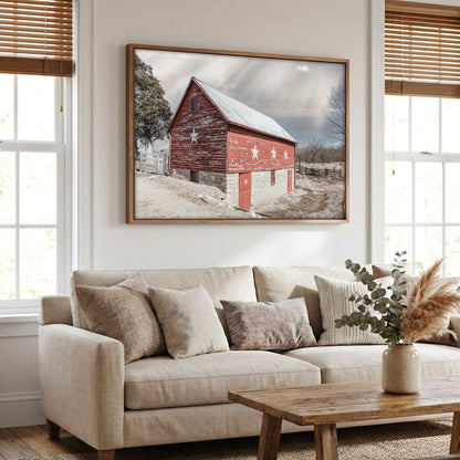 Old Barn Canvas Print - Americana Wall Art Rustic Farmhouse Style Decor Wall Art Teri James Photography