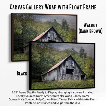 Old Barn Rustic Wall Decor Canvas-Black Frame / 12 x 18 Inches Wall Art Teri James Photography