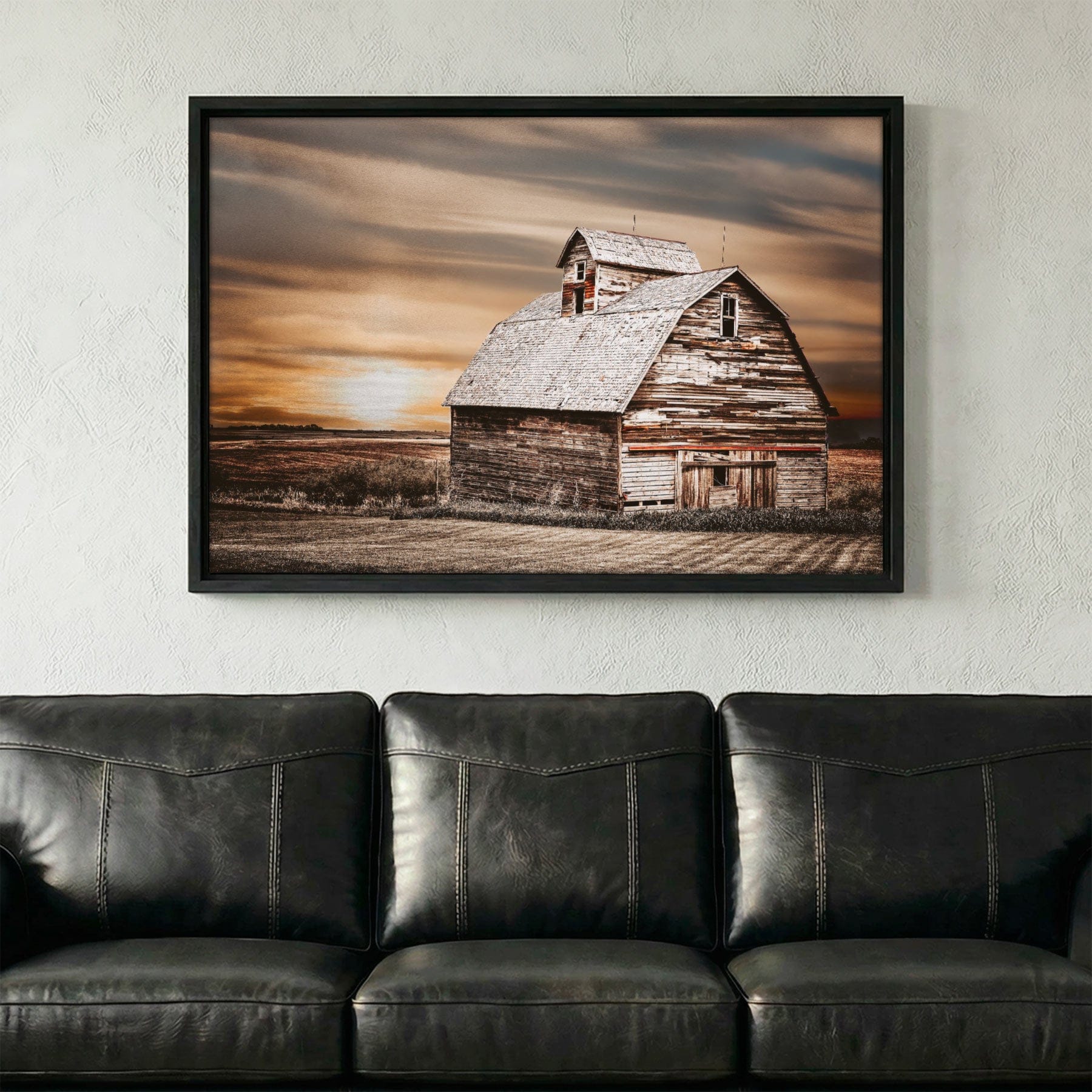 Old Barn Sunset Wall Art - Rustic Farmhouse Decor Wall Art Teri James Photography