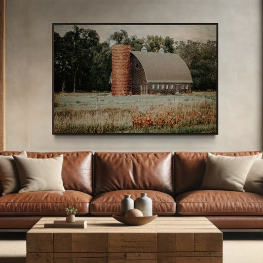 Old Brick Barn and Silo Wall Art Teri James Photography