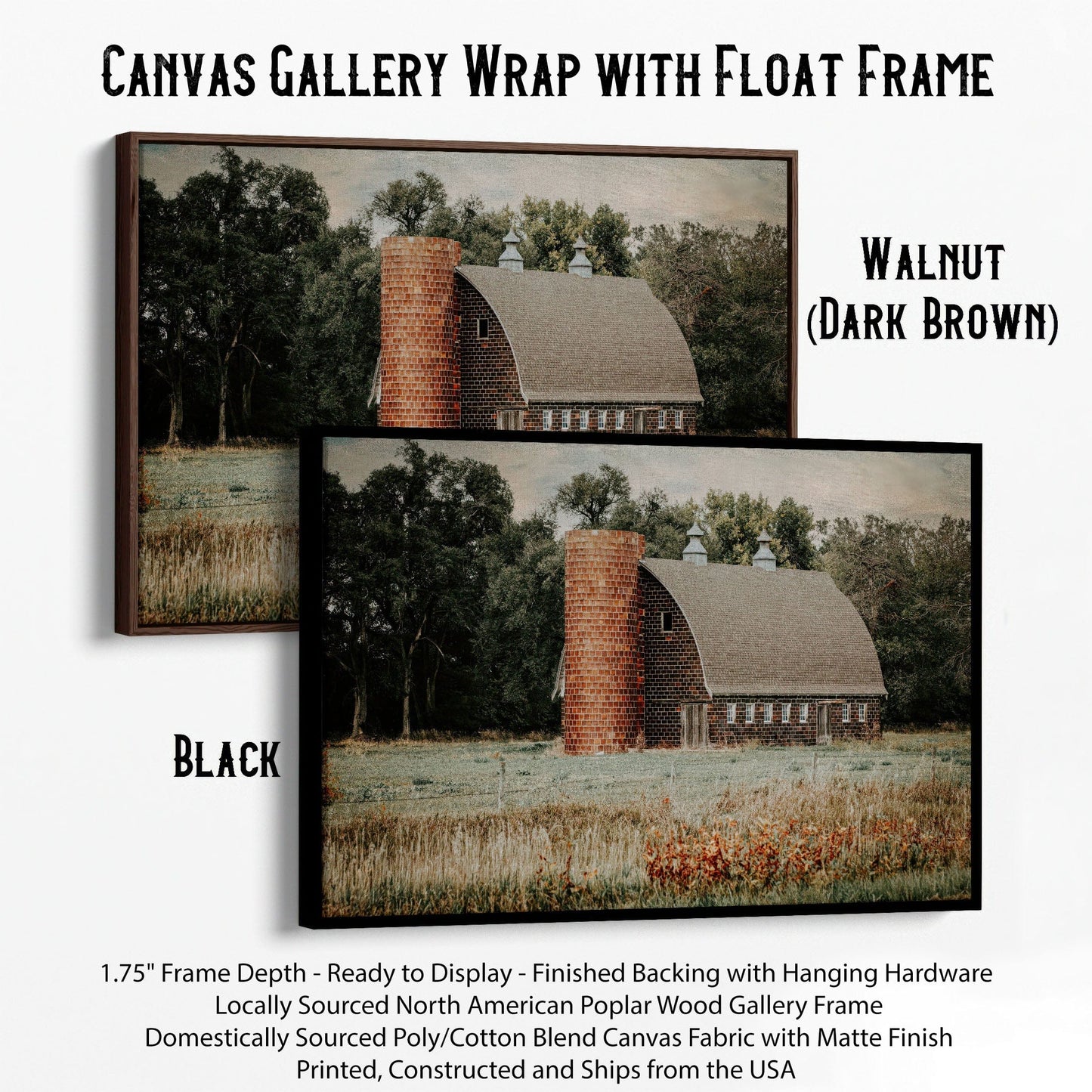 Old Brick Barn and Silo Wall Art Teri James Photography