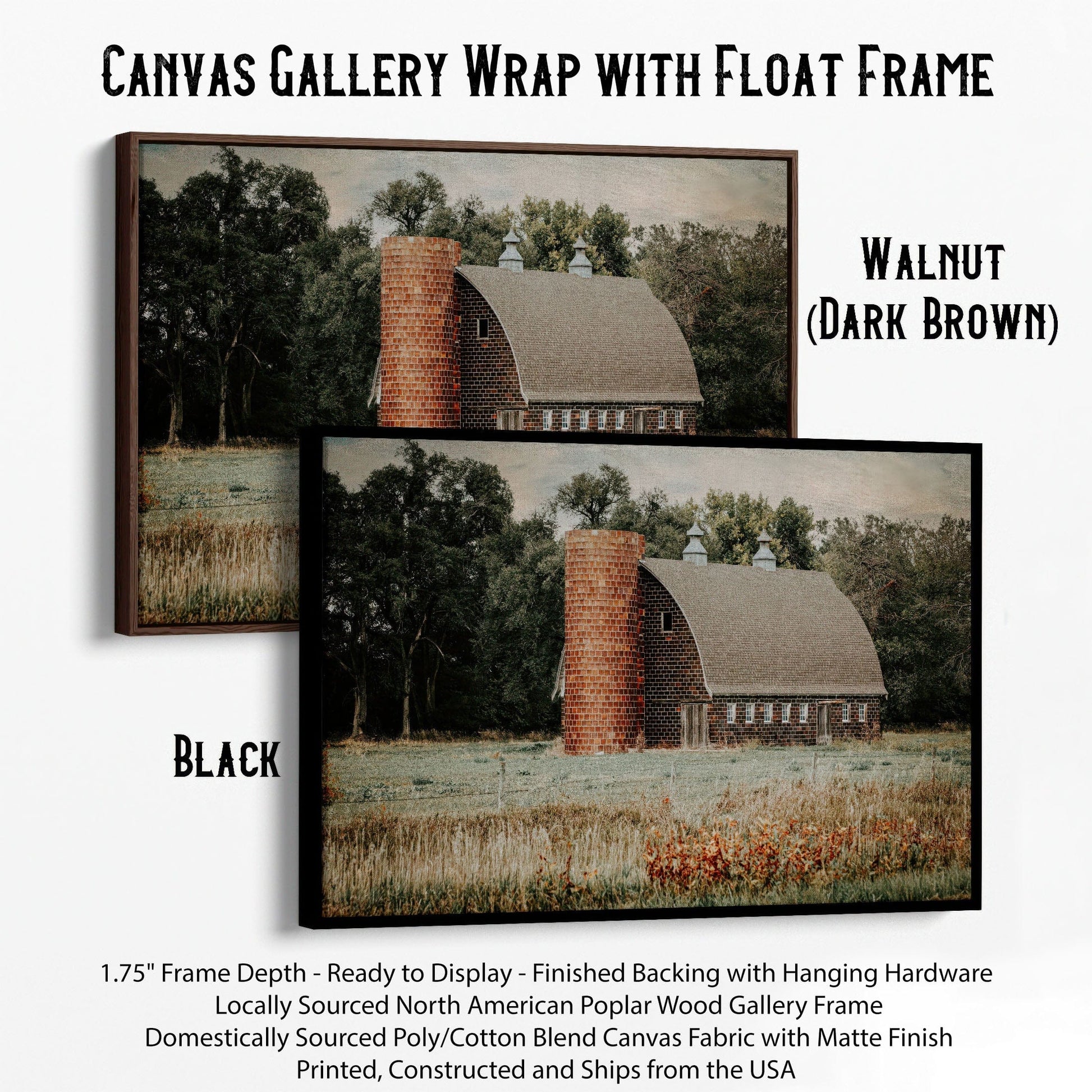 Old Brick Barn and Silo Wall Art Teri James Photography