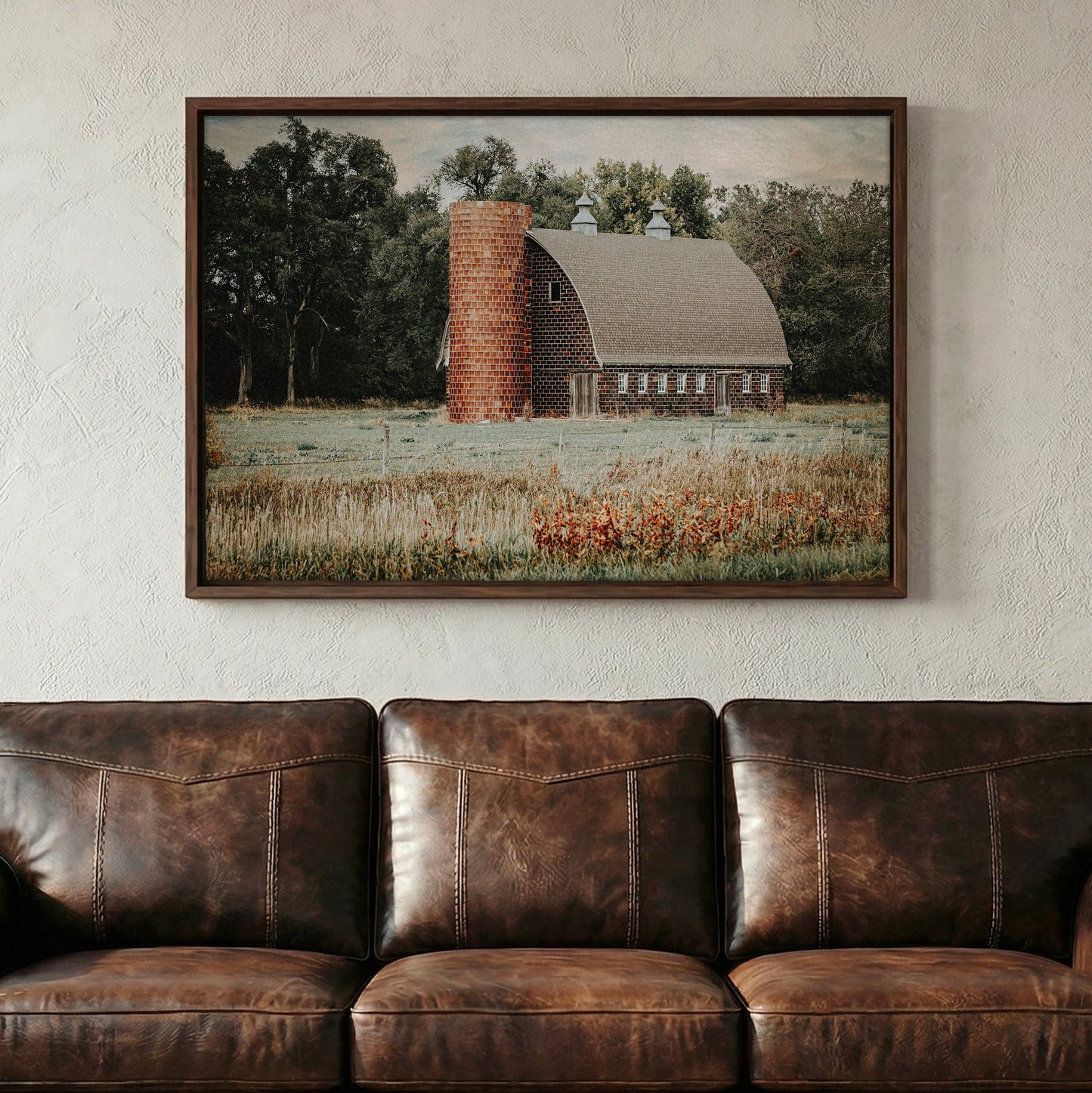 Old Brick Barn and Silo Wall Art Teri James Photography